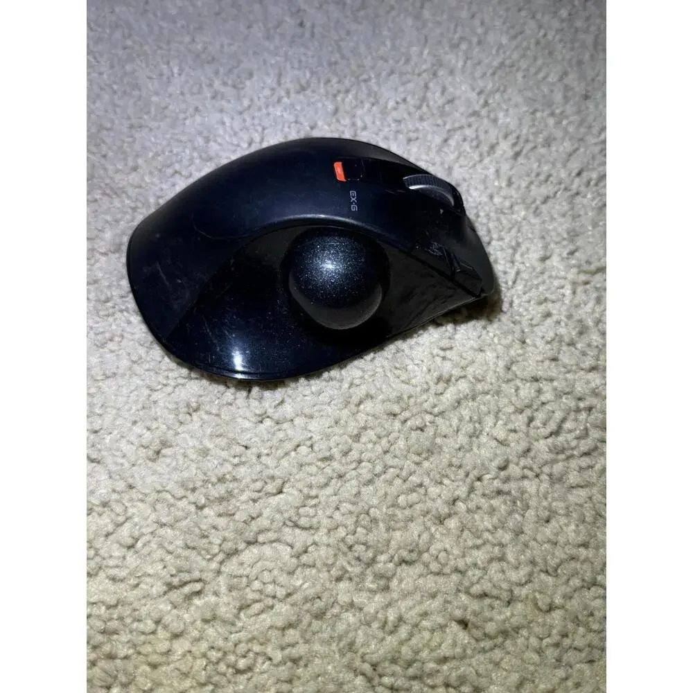 Elecom EX-G Wireless Trackball Left-Hand M-XT4DR Black Tested w/ Receiver